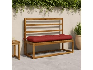 Lot de 2 coussins de banc, coussins d'assise vianen 100 % polyester rouge cf57663