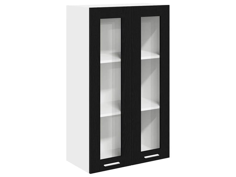 Meuble de rangement, armoire suspendue chêne noir 60x31x100cm bois d'ingénierie shl5478 - Conforama A