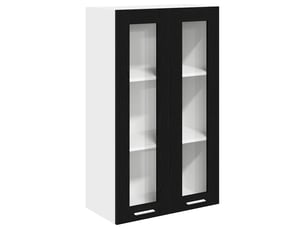 Meuble de rangement, armoire suspendue chêne noir 60x31x100cm bois d'ingénierie shl5478