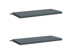 Lot de 2 coussins de banc, coussins d'assise soest 100 % polyester bleu cf57068