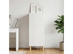 Buffet - bahut - meuble de rangement blanc 33 x 34,5 x 90 cm bois d'ingénierie