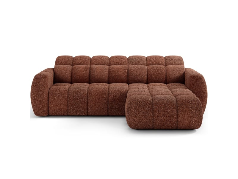  Canapé d'angle électrique fanoti 3 places rouge chiné – angle droit  - Conforama A