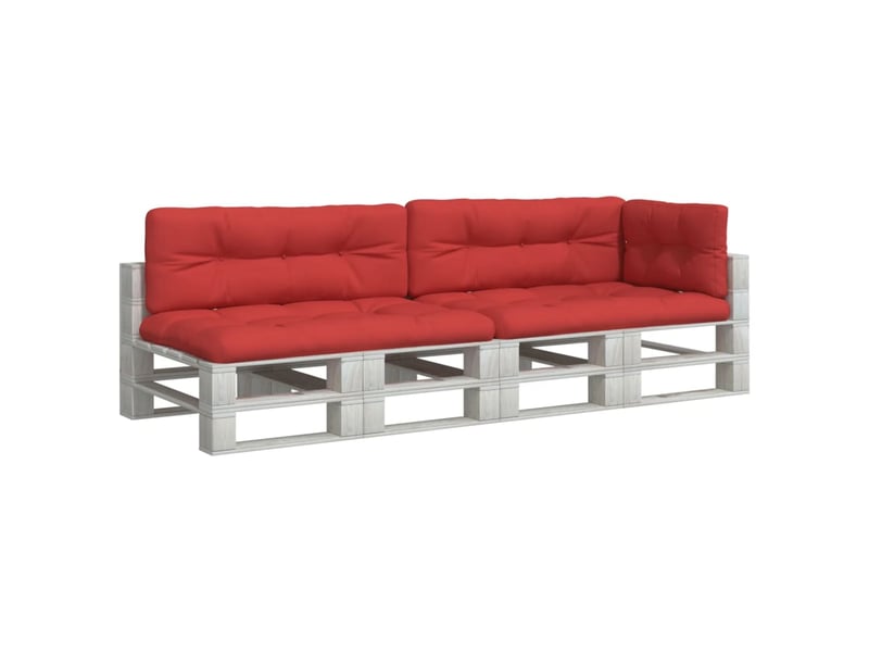  Lot de 5 coussins de palette, coussins de canapé rouge tissu cf59744  - Conforama C