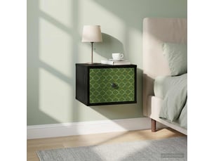 Table de chevet - cabinet de chevet - table de nuit mural geleen 2 pc chêne noir 36 x 33 x 25 cm