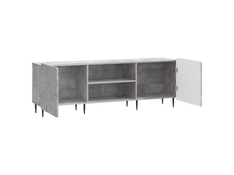  Meuble tv - banc tv - meuble de rangement gris béton 150 x 31 x 52 cm bois d'ingénierie  - Conforama D