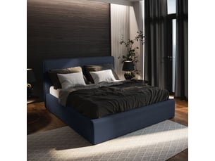 Lit coffre 160x200 cm <strong>MASSENO</strong>  <strong></strong> coloris bleu