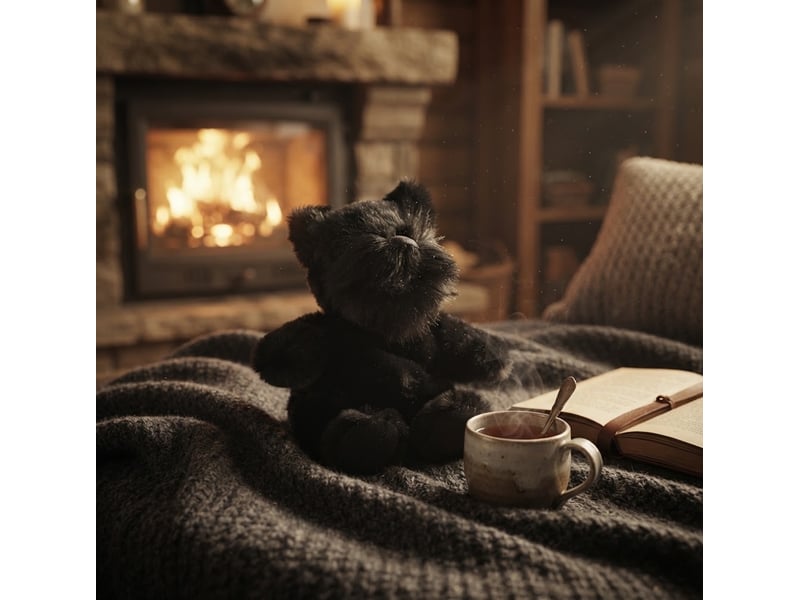  Bouillotte peluche chien anglais lavande et blé  - Conforama E