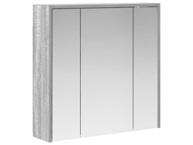  Armoire miroir de salle de bain, cabinet de salle de bain gris sonoma 63,5 x 16 x 62,5 cm cf65171  - Conforama A