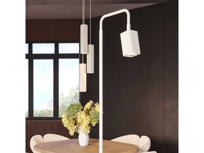  Lampadaire rayo 1 blanc aluminium moderne 160x30x30cm SL.3146 - Conforama D