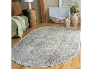 Tapis de transition en polypropylène blanctaupe, 152 x 244 cm