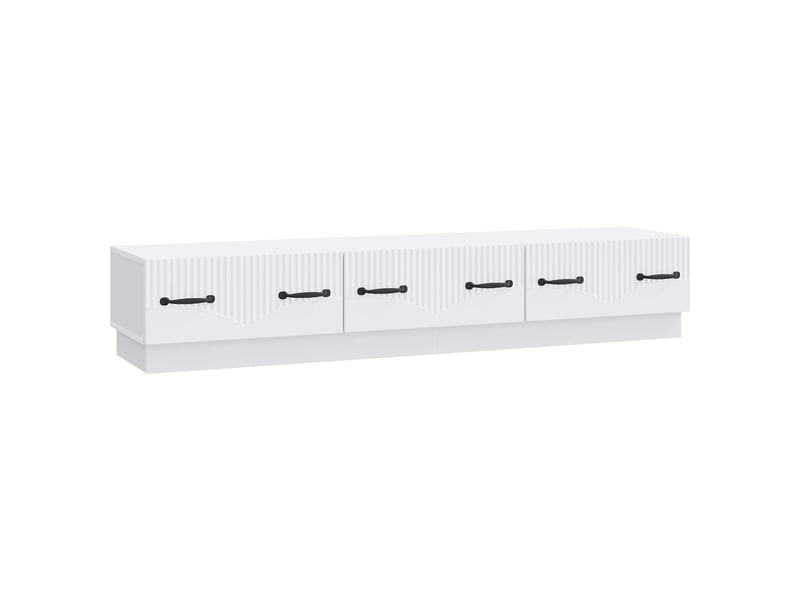  Meuble tv - banc tv - meuble de rangement blanc 147 x 34,5 x 27 cm bois d'ingénierie  - Conforama A