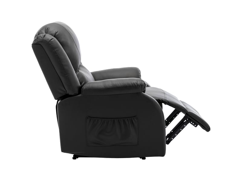  Fauteuil de relaxation inclinable en similicuir noir N625P373470471S - Conforama B