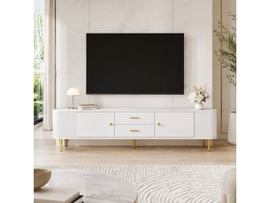 Meuble tv coloris blanc 34 cm <strong>EVRYAE </strong>  <strong></strong>