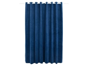 Rideau occultant, rideau black-out et anneaux velours bleu foncé 290x245 cm cf43981