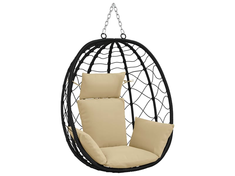 Coussin pour balançoire de chaise d'œuf, coussin d'intérieur et d'extérieur adirondack putten 100 % polyester beige cf50060 - Conforama A