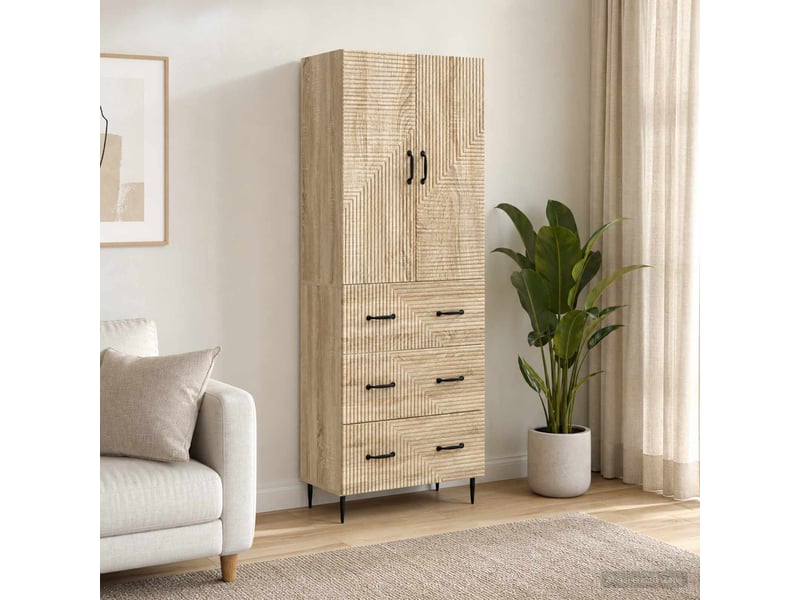  Ensemble de meubles 2 pcs, rangement de salon 66 x 34,5 x 90 cm bois d'ingénierie shl2724  - Conforama B