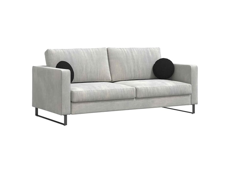 Lot de 2 coussins de siège, coussins décoratifs tissu noir ø30 x 13 cm cf59848 - Conforama C
