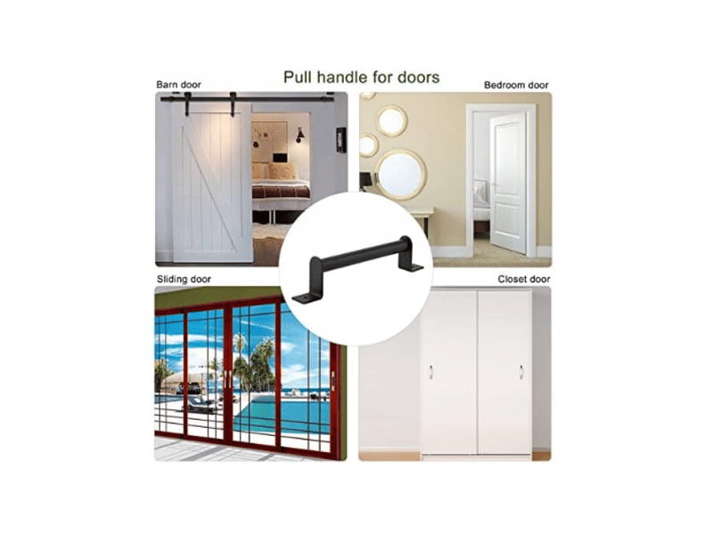  Poignée de porte coulissante en acier au carbone noir antique pour chambre à coucher, bureau, salle de bain et toilettes.  - Conforama B