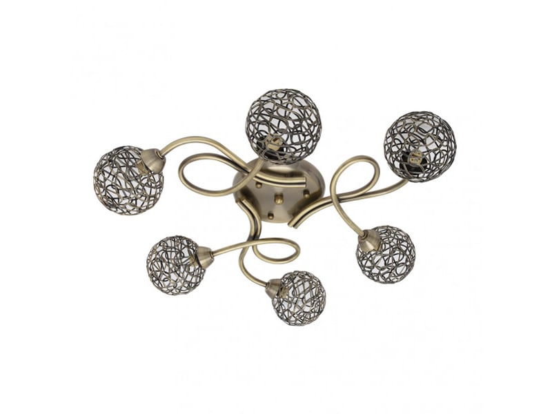  Fabrilamp lyon, lampe, moderne, 6 x g9, cuir, 15 x 60 x 60 cm 155456014 - Conforama A