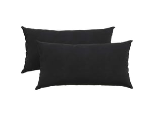 Lot de 2 coussins de canapé, coussins décoratifs noir 80 x 40 cm cf59142