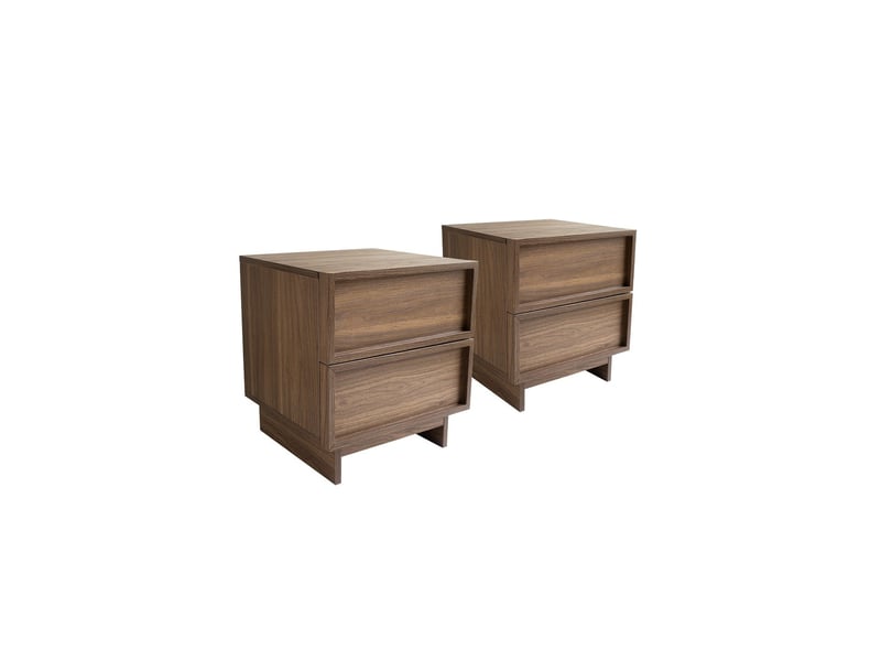  Lot 2 tables de chevet effet bois foncé 40 x 38,5 x 45 cm 63270 - Conforama A