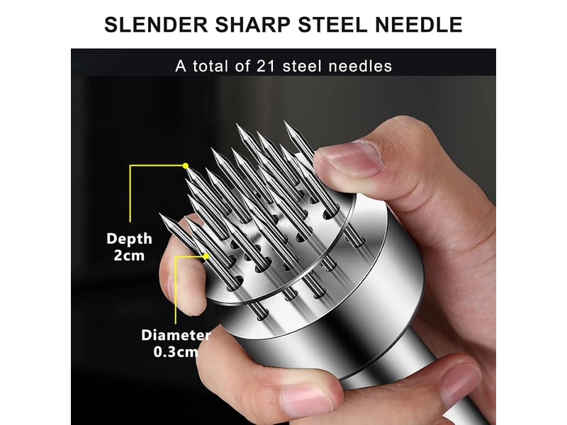  Attendrisseur de viande en acier inoxydable, marteau a viande manuel, marteau a steak, ustensiles de cuisine pour attendrir steak poulet poisson  - Conforama C