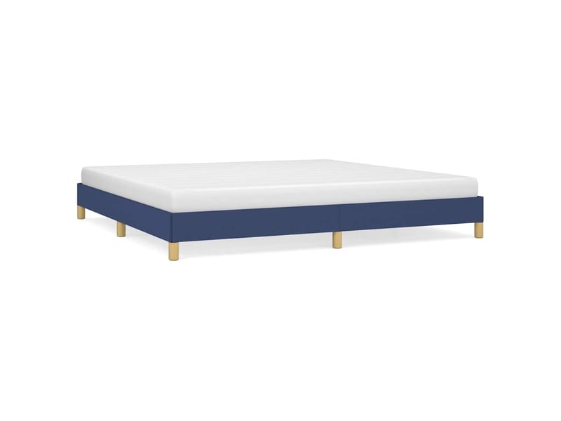  Lit double- lit adulte -  cadre de lit sans matelas bleu 200x200 cm tissu  - Conforama A