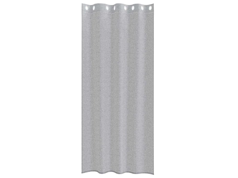  Lot de 2 rideaux en voile, voilage gris foncé 260 x 140 cm polyester cf43932  - Conforama D