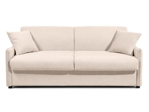 Canapé droit fixe BESTMOBILIER ADELE 3 places Tissu beige