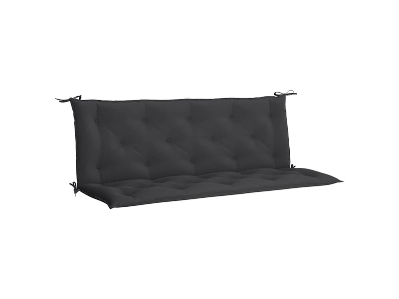  Coussin de banc de jardin, coussin d'assise noir 150x(50+50)x7 cm tissu oxford cf52776  - Conforama A