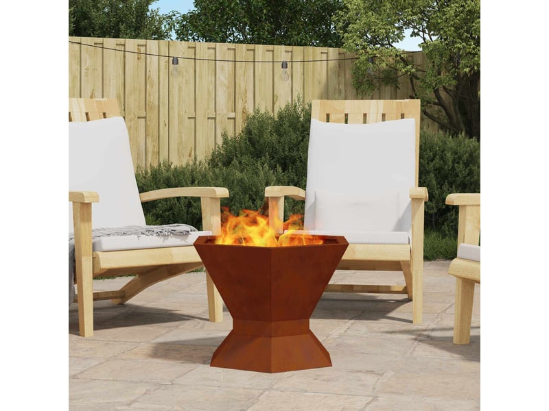  Brasero exterieur, foyer camping rouillé 50x50x40 cm  - Conforama B