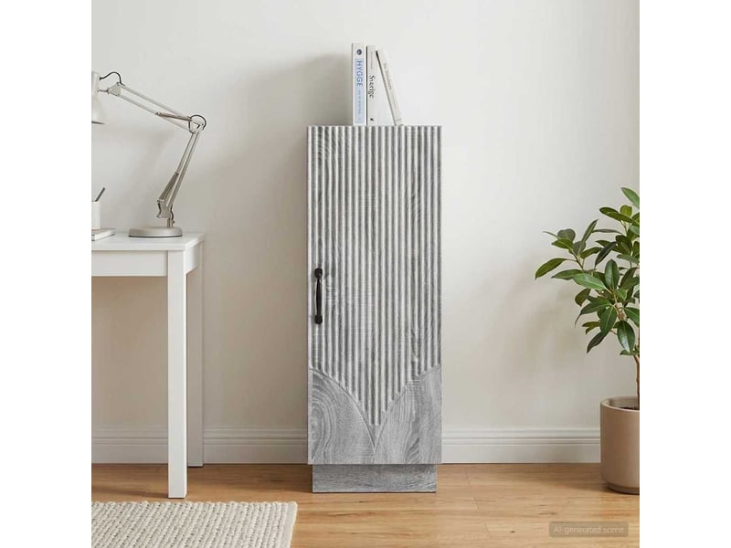  Buffet - bahut - meuble de rangement sonoma gris 33 x 34,5 x 87 cm bois d'ingénierie  - Conforama D
