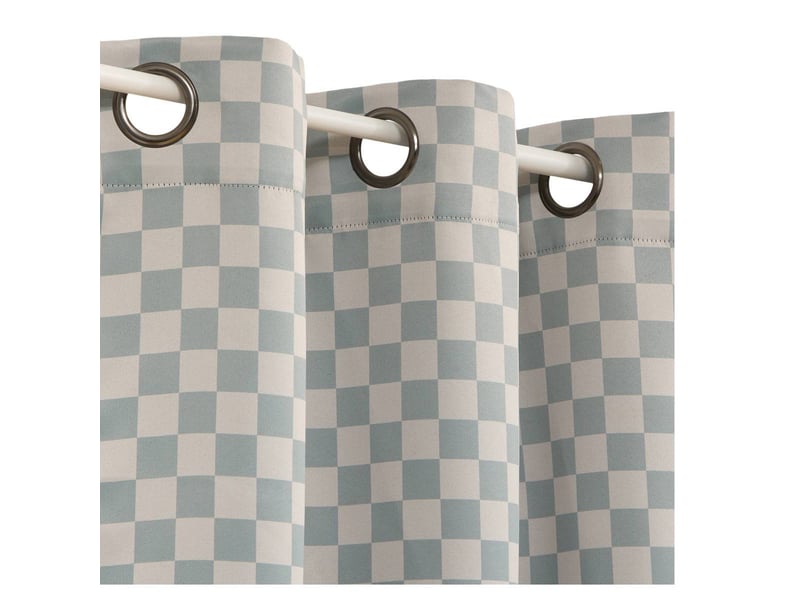  Rideau occultant enfant billie 140x260cm motif damier gris et vert BILLIE - Conforama C