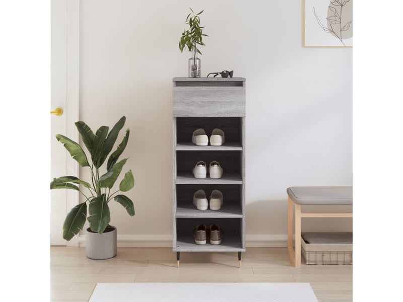  Meuble à chaussure, armoire à chaussures sonoma gris 40x36x105 cm bois d'ingénierie  - Conforama B