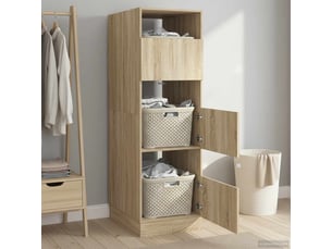 Armoire à laver sonoma 50x68x162 cm bois d'ingénierie