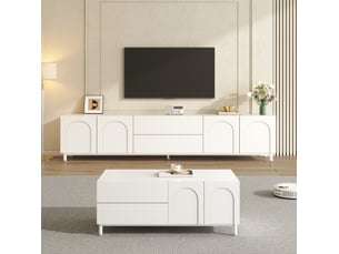 Meuble tv coloris blanc 180 cm <strong>WISHDOR</strong> <strong></strong>