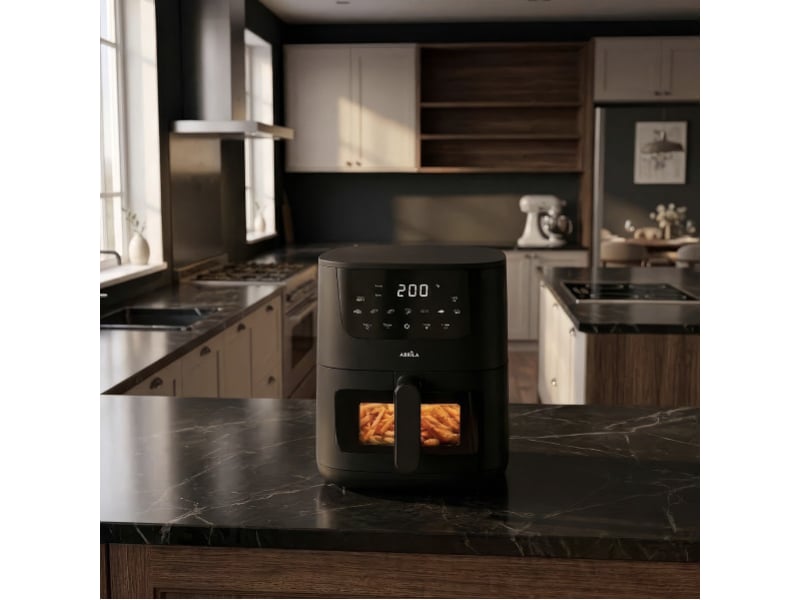  Friteuse à air fabrilamp panpa 5 l 1500 w 7 programmes fenêtre écran tactile noire 275318159 - Conforama C