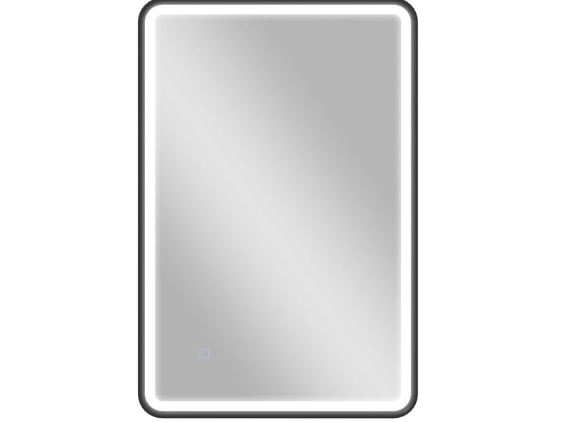  Miroir de salle de bain led 90 x 60 cm noir, verre trempé, éclairage réglable et fonction antibuée  - Conforama D