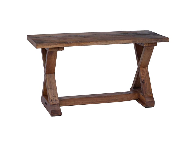 Banc d'entrée, banc d'intérieur naturel 85x35x46 cm bois massif de récupération  - Conforama E