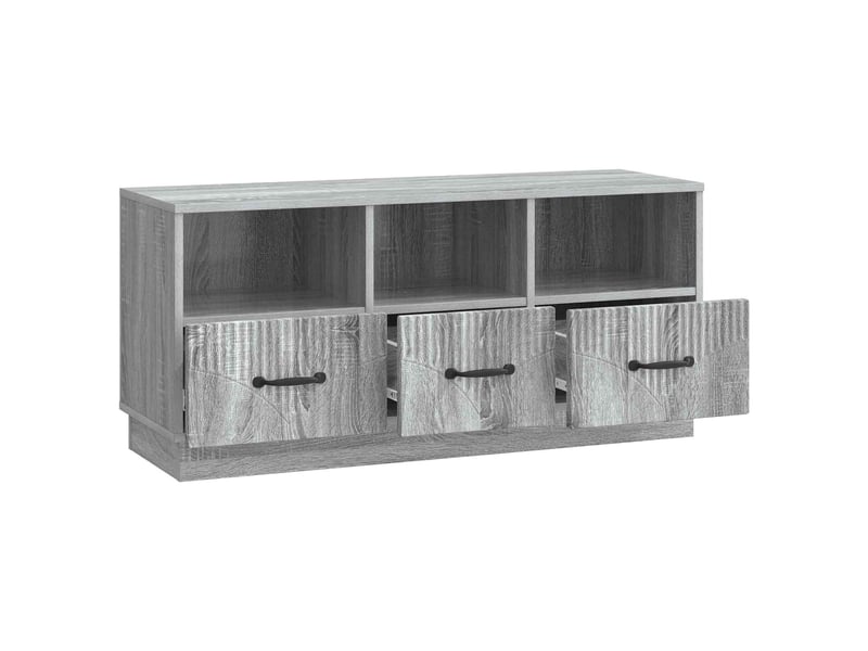  Meuble tv - banc tv - meuble de rangement sonoma gris 102 x 34,5 x 47 cm bois d'ingénierie  - Conforama E