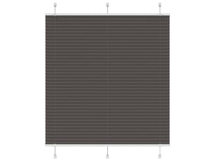 Store plissé, store de fenêtre noir 120x100 cm largeur du tissu 119,4cm polyester cf46928