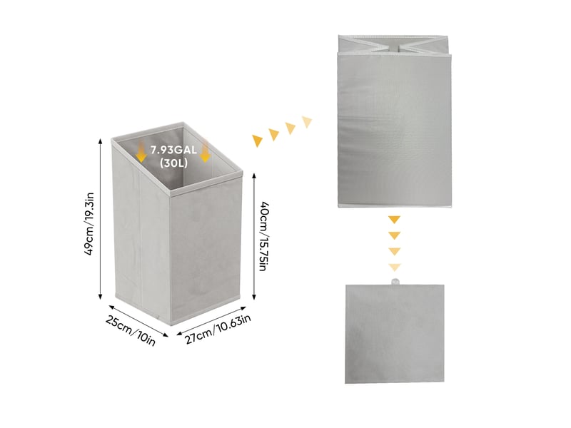  Meuble à linge tcqpz avec 2 paniers amovibles 69,5 x 35 x 70,5 cm armoire à linge sur pied mdf coloris chêne  - Conforama C