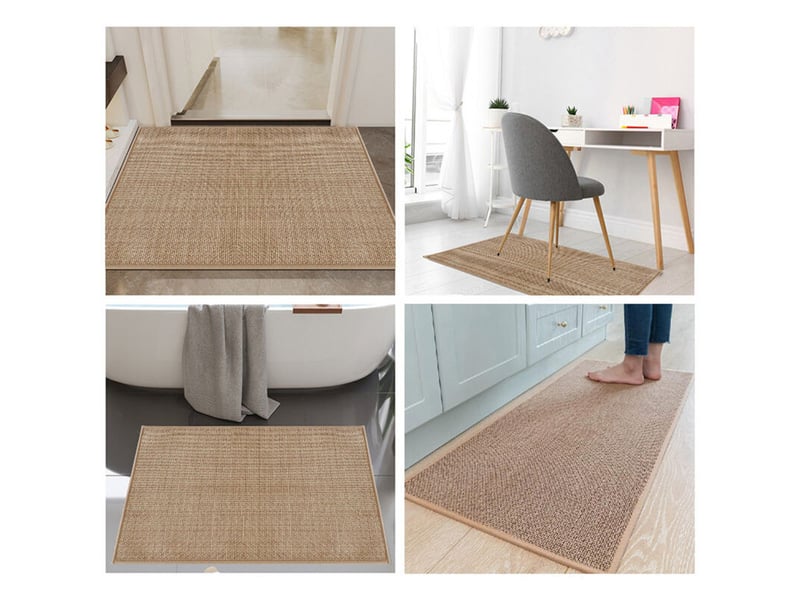  Marron, tapis de cuisine 40x120 cm, tapis de cuisine devant l'évier, antidérapant, lavable, tapis de couloir de cuisine, bureau, buanderie  - Conforama E