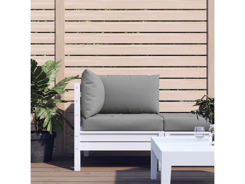  Lot de 3 coussins de palette, coussins de canapé gris tissu oxford cf59677  - Conforama B