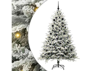Sapin de noël, arbre de noël artificiel pré-éclairé avec ensemble de boules shl3733