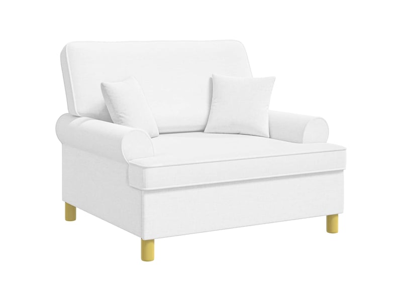  Vidaxl xxl armchair with cushions blanc tissu  - Conforama D