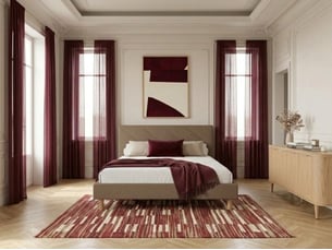 Lit 2 places 140x190 cm <strong>BOBOCHIC</strong>  <strong>HELENA</strong> coloris marron