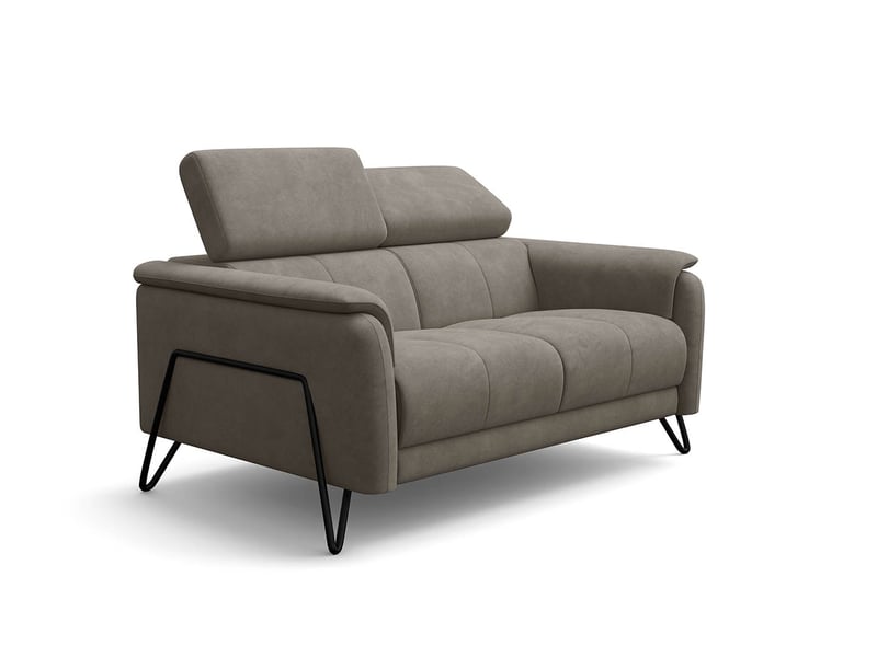  Canapé 2 places roden, tissu velours beige RODEN - Conforama A