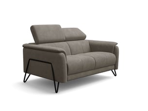 Canapé 2 places roden, tissu velours beige