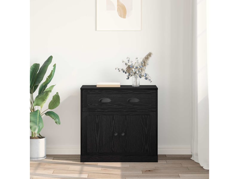  Buffet - haut armoire chêne noir 70 x 35,5 x 67,5 cm bois d'ingénierie  - Conforama D